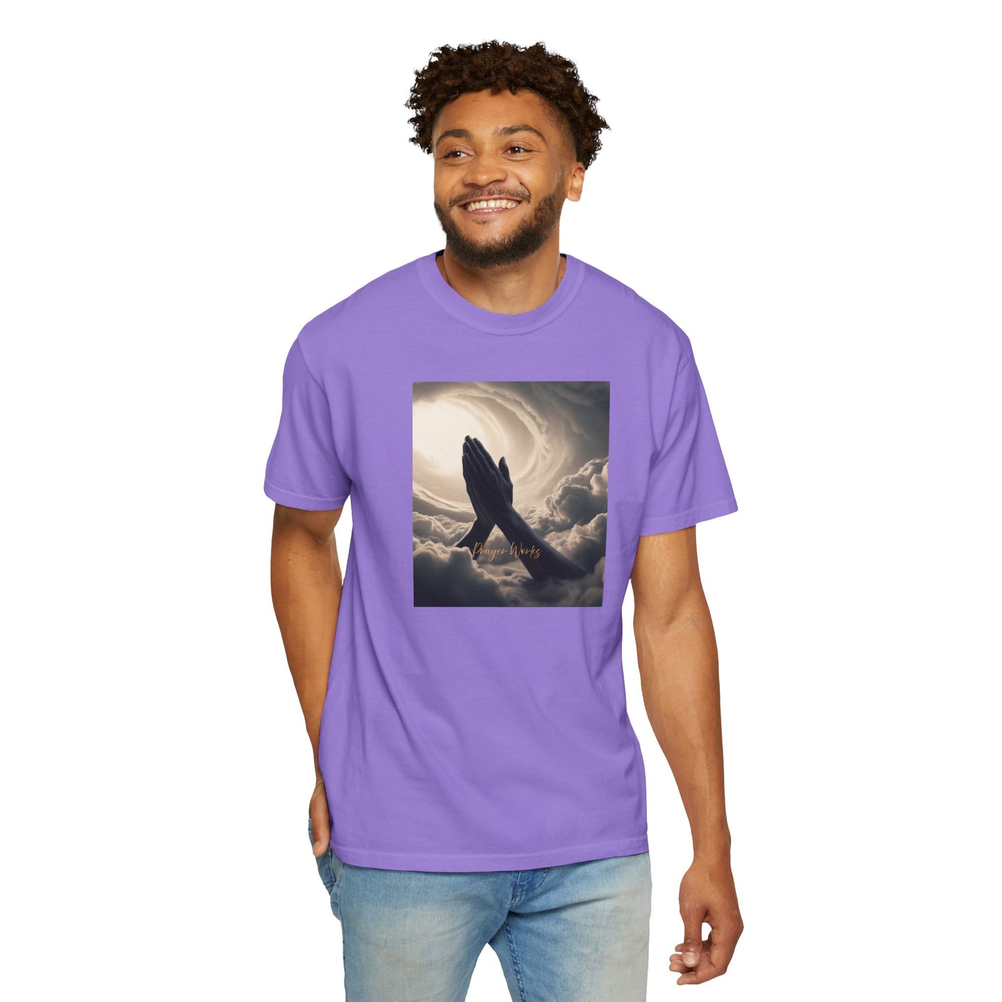 Praying Hands Unisex Garment-Dyed T-Shirt - Spiritual for Everyday Wear