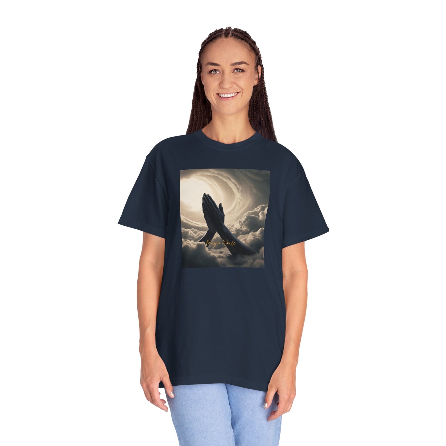 Praying Hands Unisex Garment-Dyed T-Shirt - Spiritual for Everyday Wear