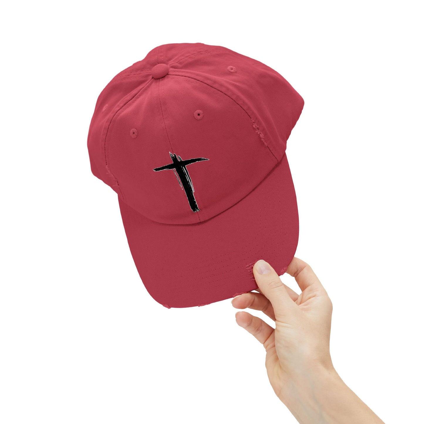Unisex Vintage Cross Cap - Casual Faith-Inspired Hat