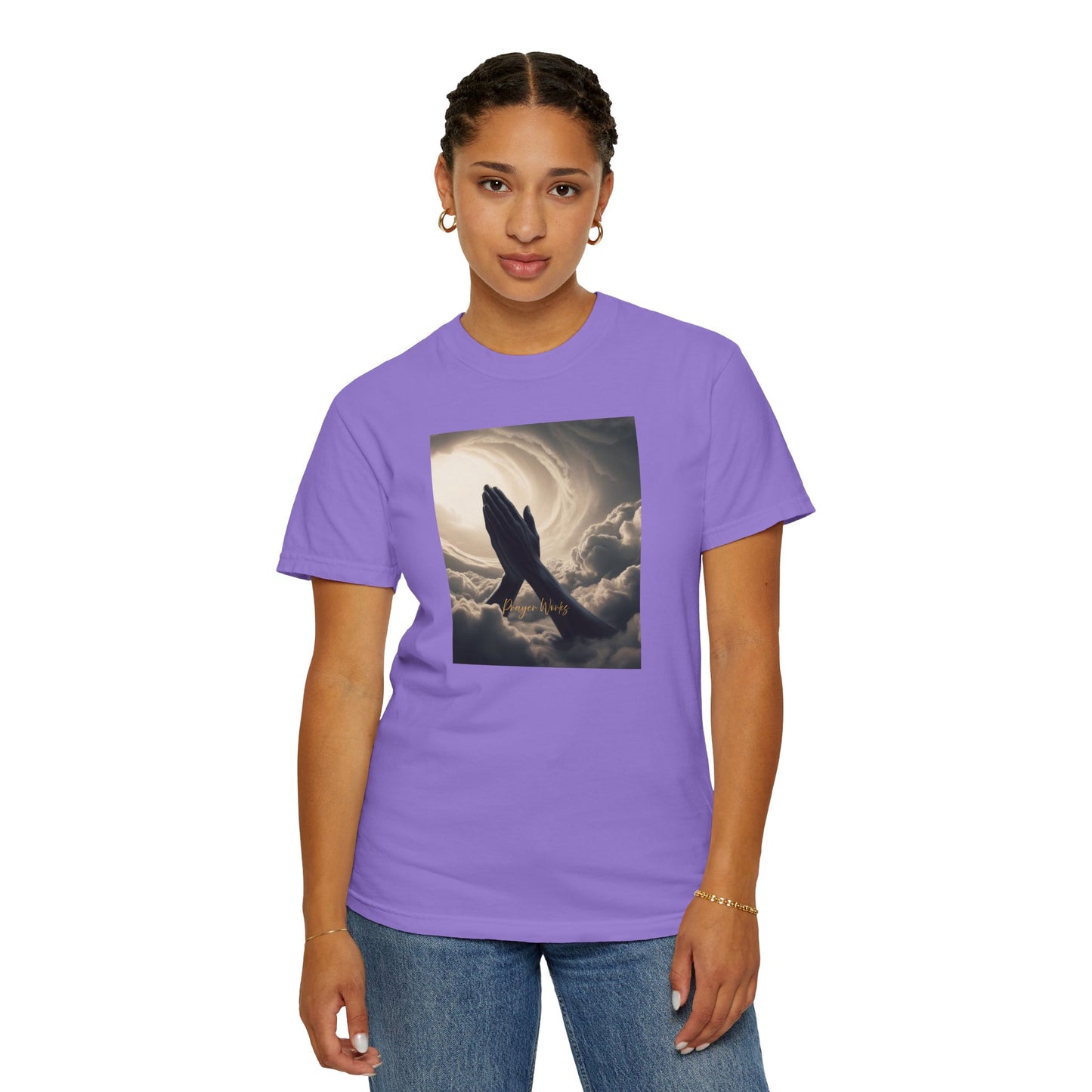 Praying Hands Unisex Garment-Dyed T-Shirt - Spiritual for Everyday Wear