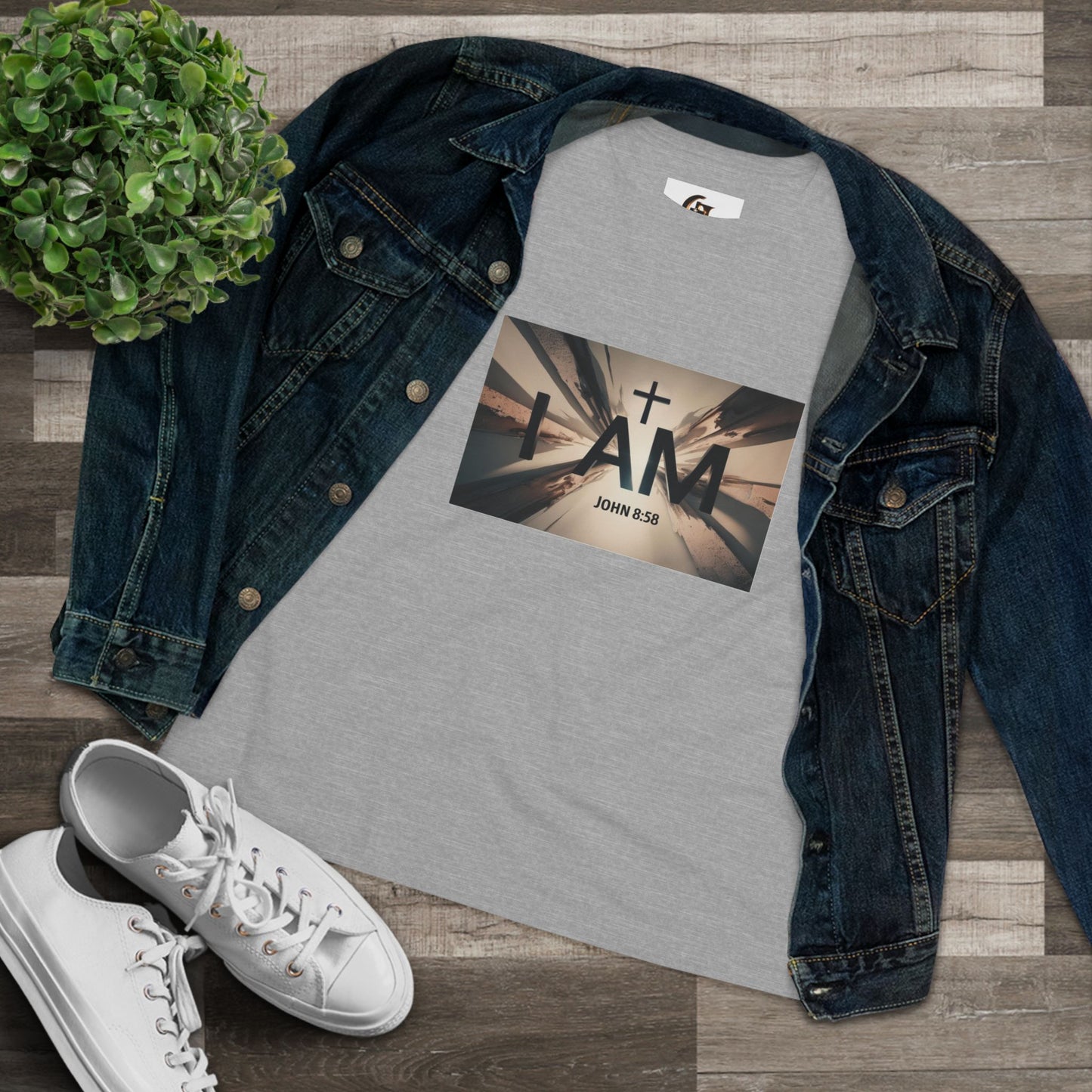 Inspirational Women Cotton Tee - I AM (John 8:58)