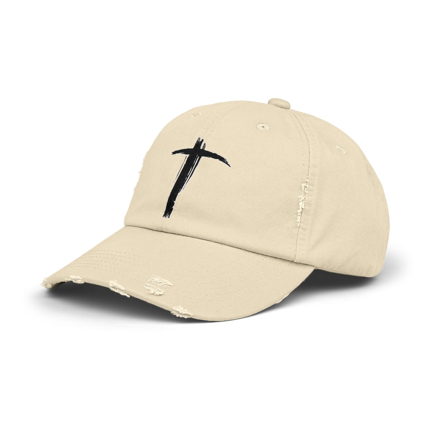 Unisex Vintage Cross Cap - Casual Faith-Inspired Hat