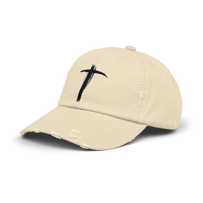 Unisex Vintage Cross Cap - Casual Faith-Inspired Hat