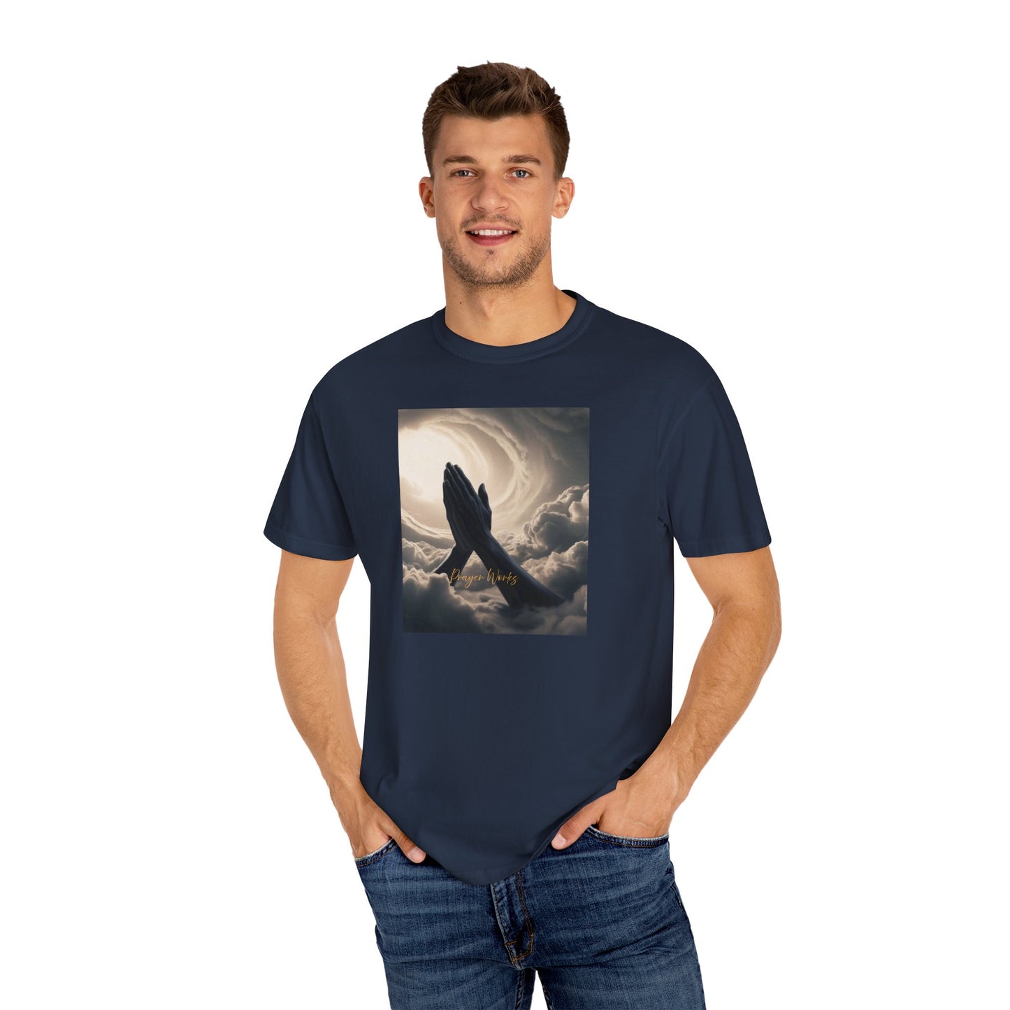 Praying Hands Unisex Garment-Dyed T-Shirt - Spiritual for Everyday Wear