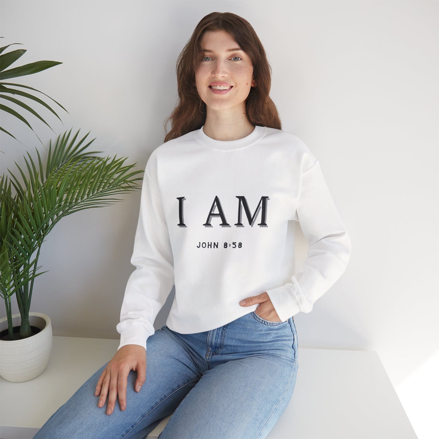 Women's Inspirational I AM Crewneck Sweatshirt -John 8:58