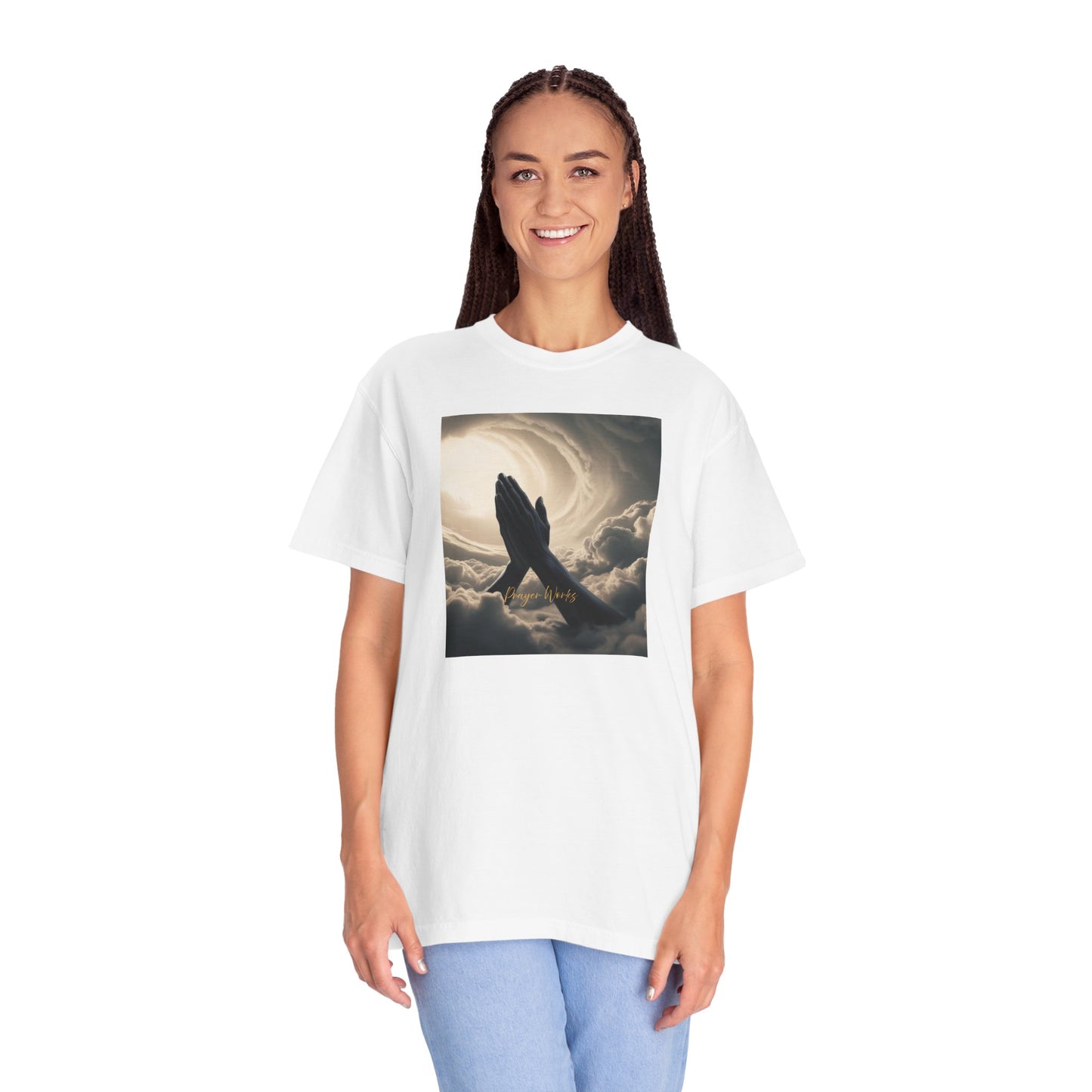 Praying Hands Unisex Garment-Dyed T-Shirt - Spiritual for Everyday Wear