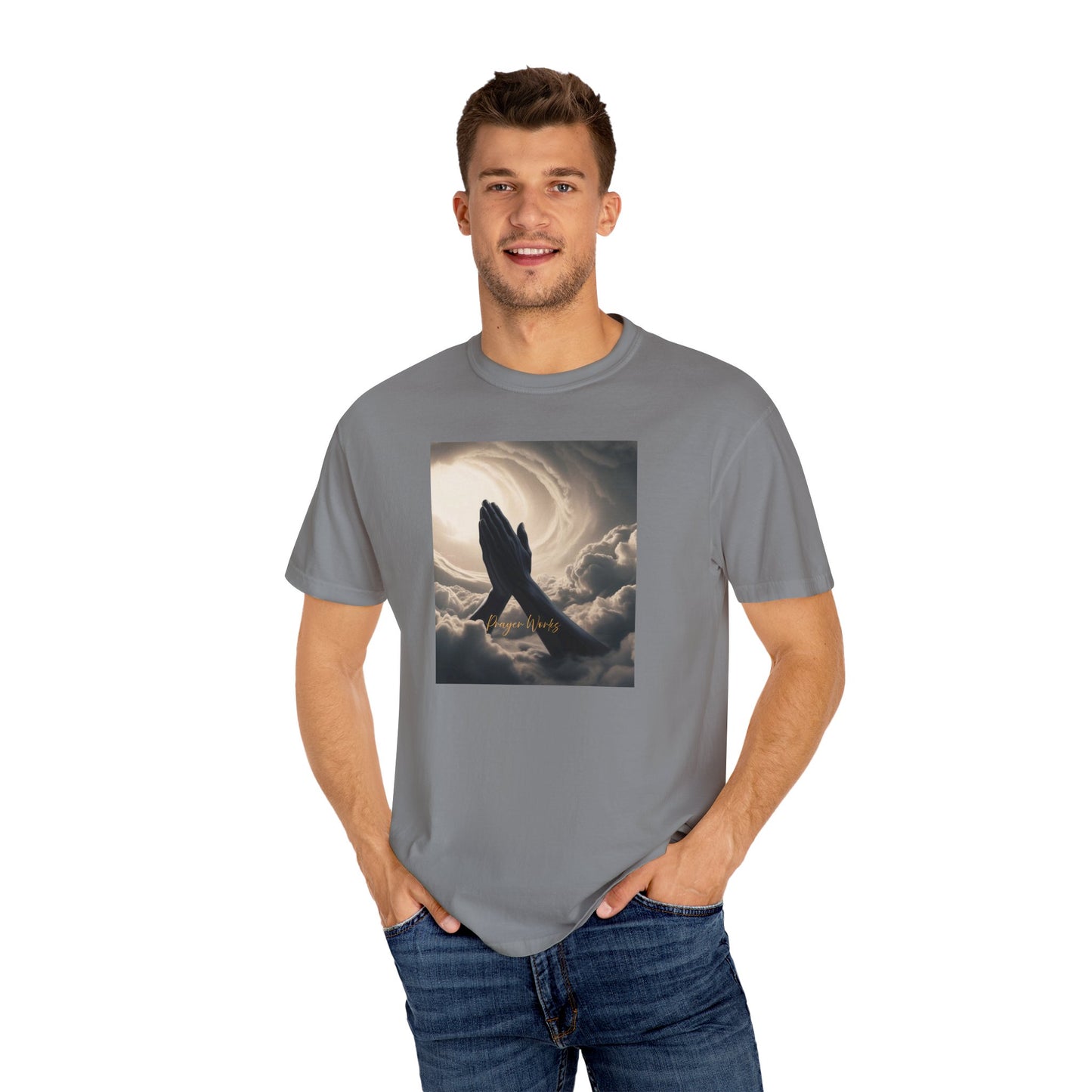 Praying Hands Unisex Garment-Dyed T-Shirt - Spiritual for Everyday Wear