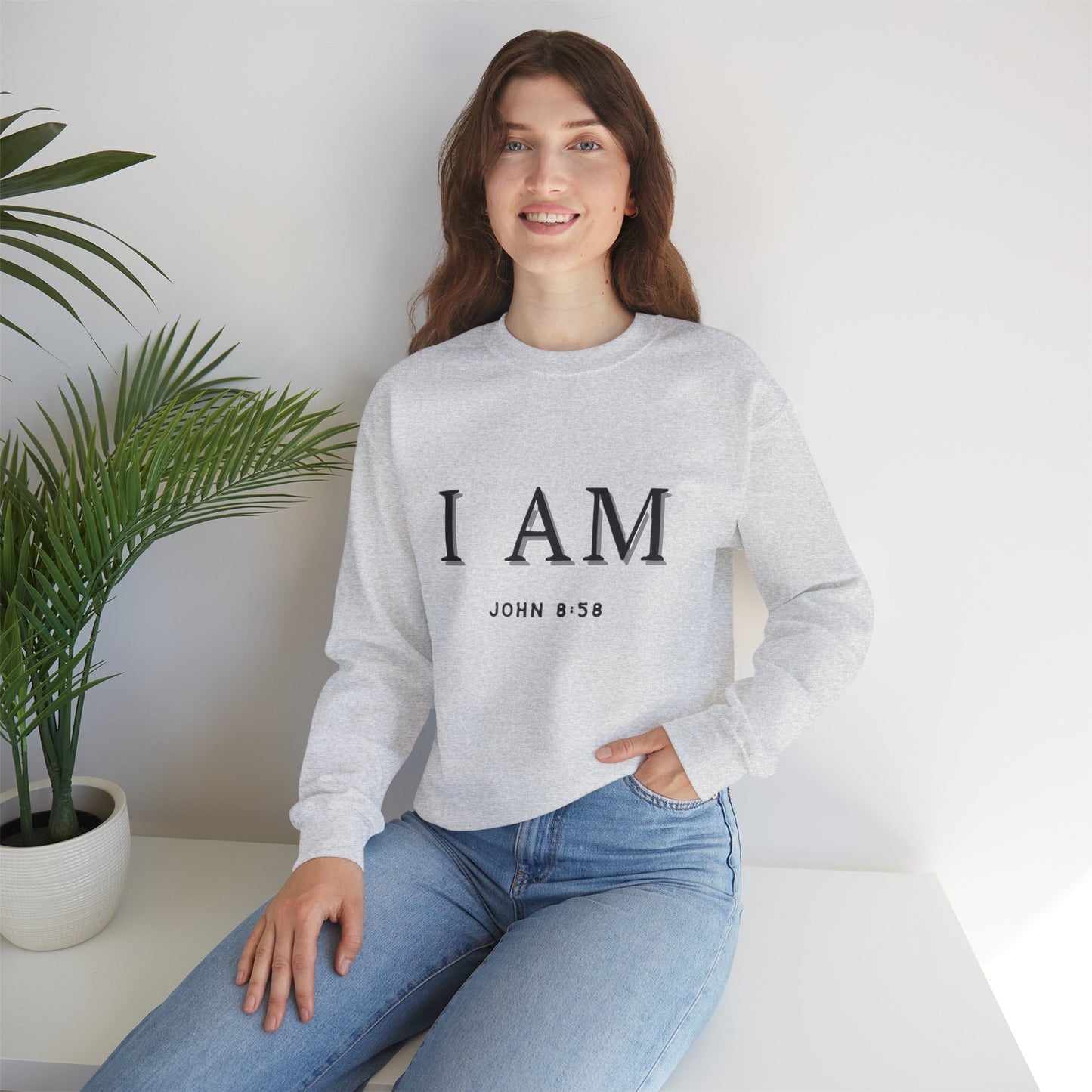 Women's Inspirational I AM Crewneck Sweatshirt -John 8:58