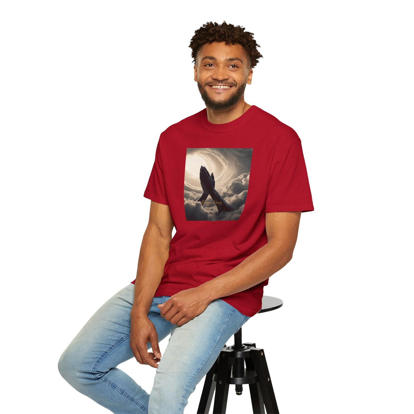 Praying Hands Unisex Garment-Dyed T-Shirt - Spiritual for Everyday Wear