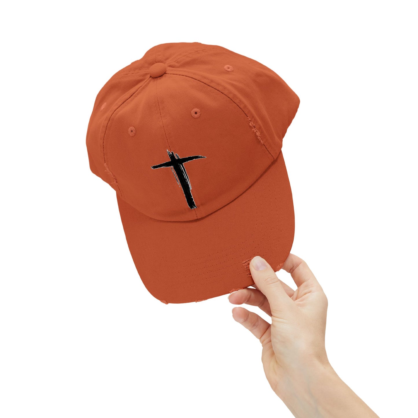 Unisex Vintage Cross Cap - Casual Faith-Inspired Hat