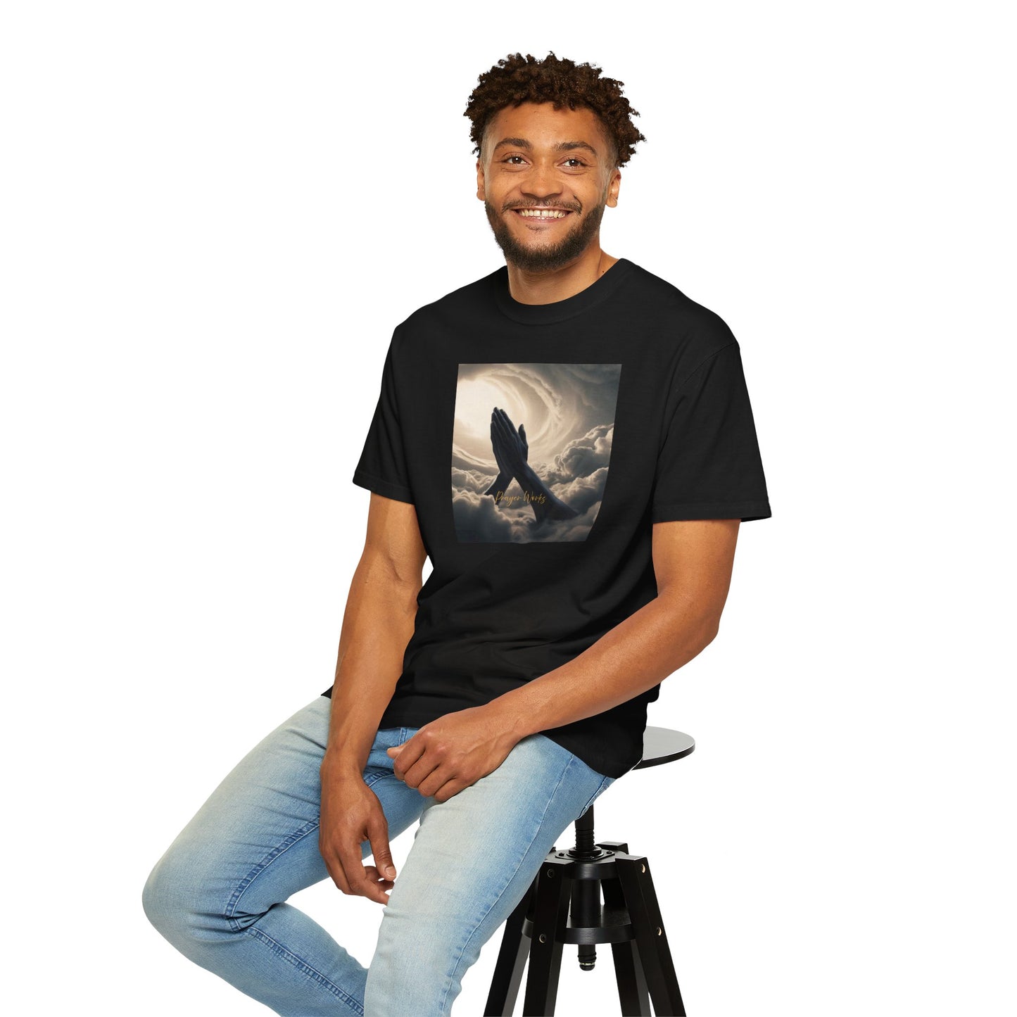 Praying Hands Unisex Garment-Dyed T-Shirt - Spiritual for Everyday Wear