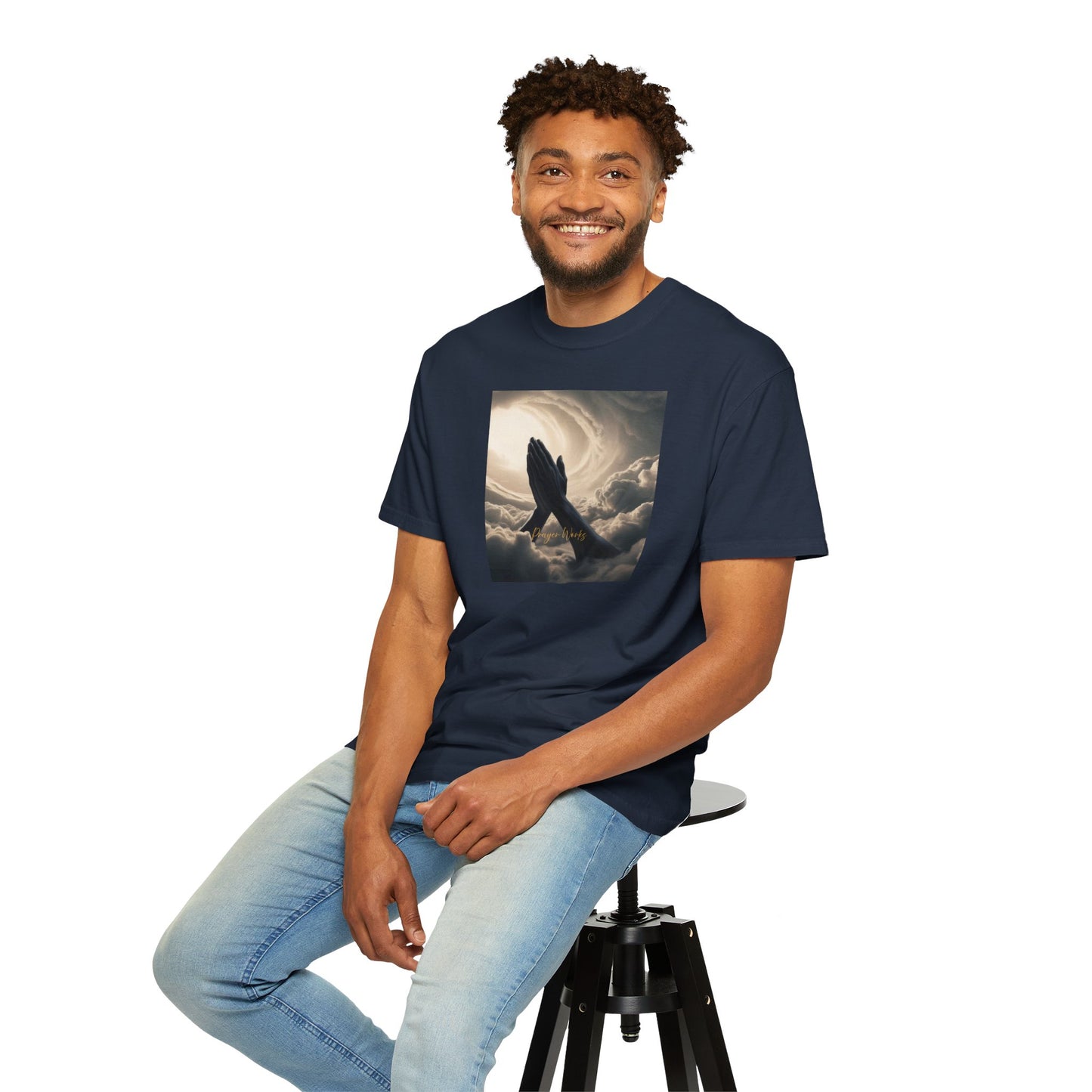Praying Hands Unisex Garment-Dyed T-Shirt - Spiritual for Everyday Wear