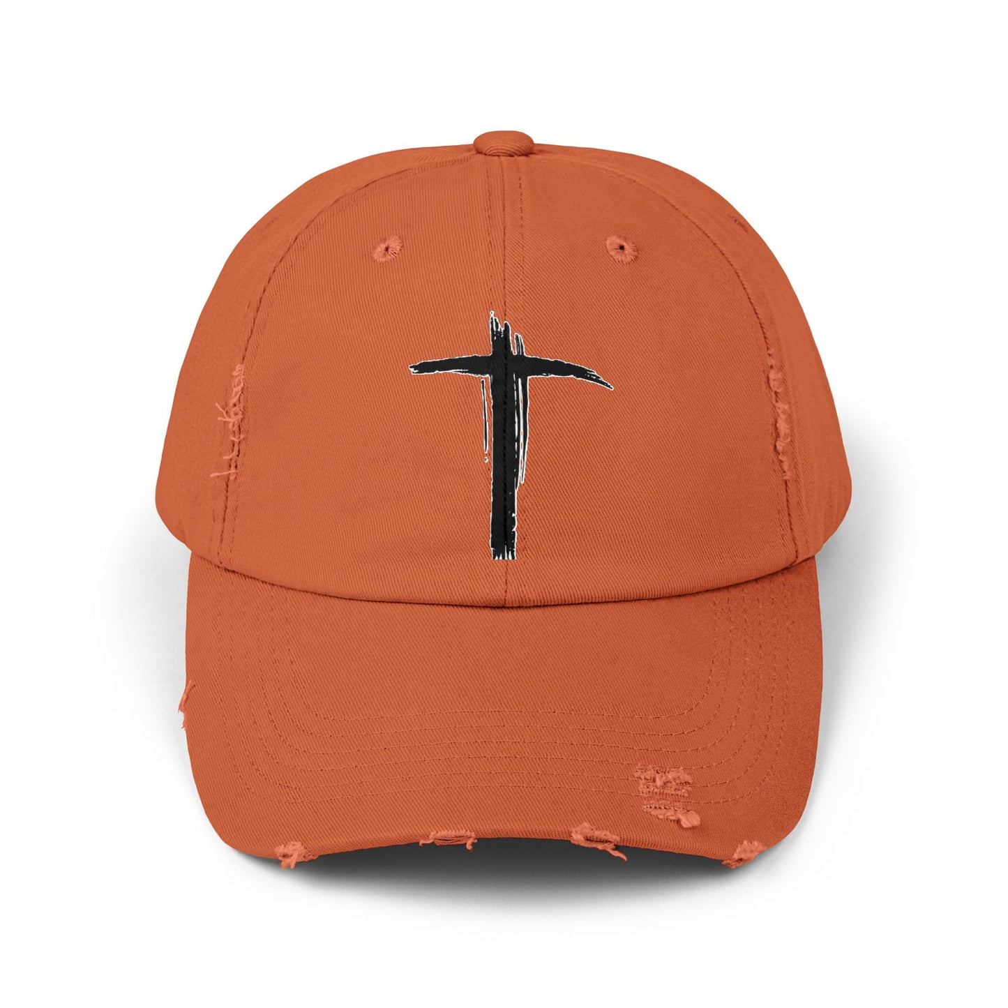 Unisex Vintage Cross Cap - Casual Faith-Inspired Hat
