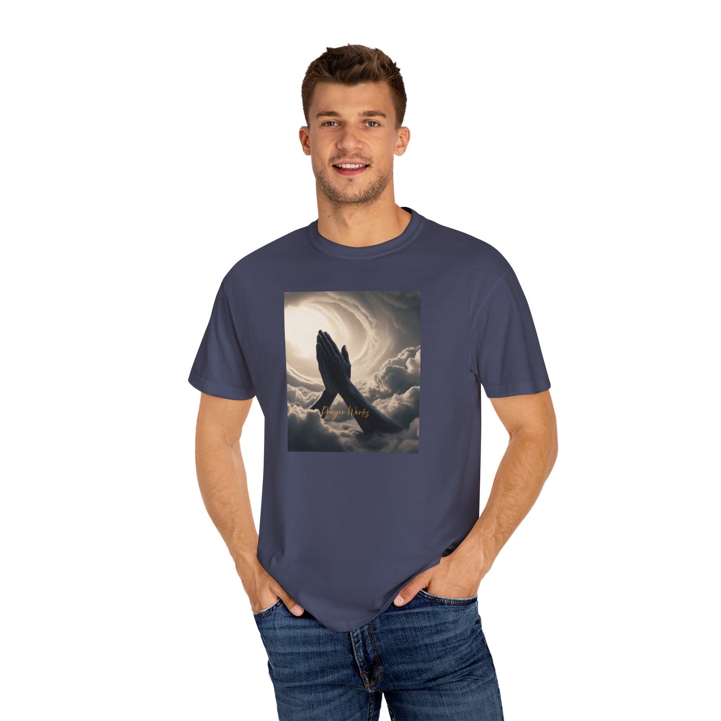Praying Hands Unisex Garment-Dyed T-Shirt - Spiritual for Everyday Wear