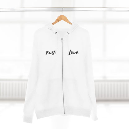 Inspirational Unisex Zip Hoodie - 'Faith Love'
